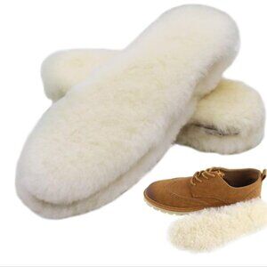 Bacophy Genuine Thick Sheepskin fur wool Insoles inserts Warm sz 7.8.9,10 New